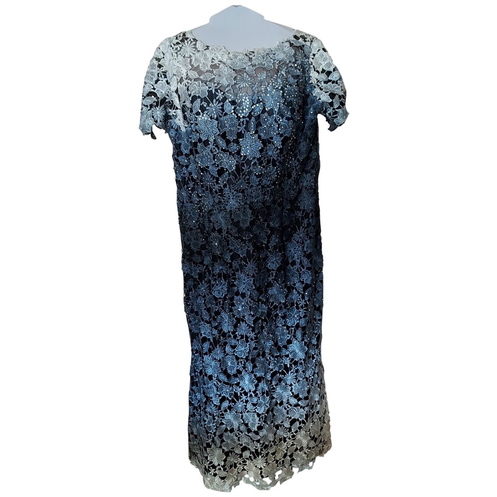 Montage by Mon Cheri Lace Ombre Gown Formal Evening Dress Mother of the Bride - Picture 7 of 15